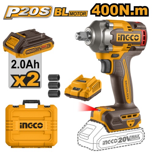 avvitatore-ad-impulsi-brushless-400n-m-c-2batterie-2ah Avvitatore ad impulsi